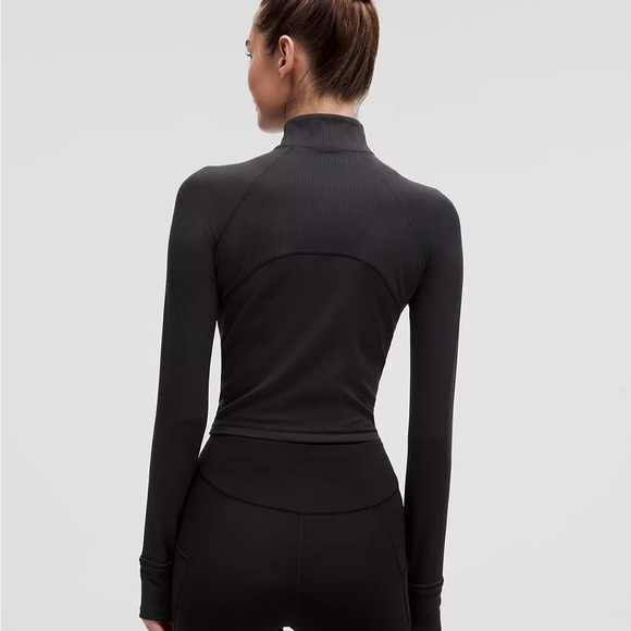 BNWT Rulu Cropped Ribbed Half Zip - Picture 2 of 2